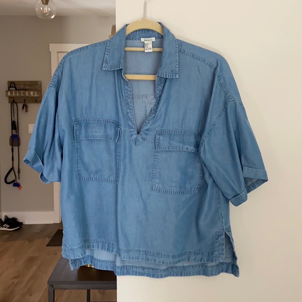 Forever 21 chambray top